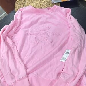 Disney Pink Sweatshirt with Embossed Design